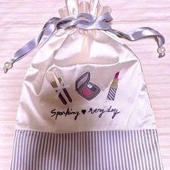 巾着ポーチ・Lアイボリーの画像