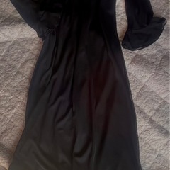 黒ミニワンピース👗シフォン系