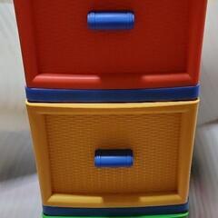 カラフル 収納ボックス チェスト 3段