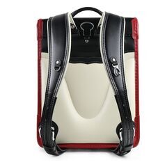【新品】人気 男の子ランドセル ジオメトリモデル 高級合皮 全国送料無料 6年保証 スクールバック 小学生通学カバン ブラック/レッド②の画像