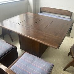 ※出品許可待ち　IH卓上コンロ付テーブル・椅子セット　平日に取り...