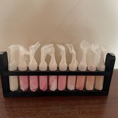 【那須町役場】BTB溶液色見本　試験管立てセット 【管理番号181】