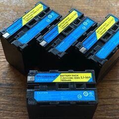 SONY NP-F960/NP-F970の互換バッテリー4本 7800mAhの画像