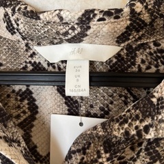 H &M蛇柄長袖シャツの画像