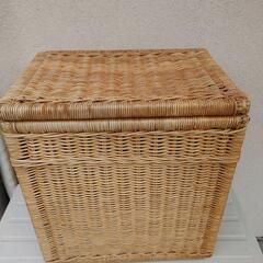 ラタン収納ボックス　籐カゴボックス
39cm ×29cm 高さ ...