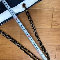 レア　ボーダー　シャネル　チェーン　総裏付　2wayトートバッグ　キャンパスの画像