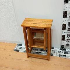 0611-001 木製　踏み台　3段 ステップ
