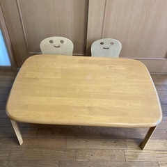 ローテーブル＋椅子2脚セット