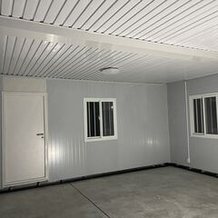 下はガレージ上は事務所 全国設置可能 総54㎡ 屋上テラス付き プレハブハウス コンテナハウス スーパーハウス 色やデザインはオーダー可能 基礎工事も出来ますの画像
