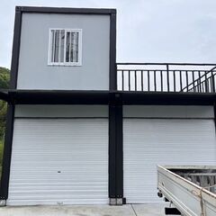 下はガレージ上は事務所 全国設置可能 総54㎡ 屋上テラス付き プレハブハウス コンテナハウス スーパーハウス 色やデザインはオーダー可能 基礎工事も出来ますの画像