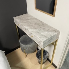 ドレッサーセット 鏡 テーブル スツールセットの画像