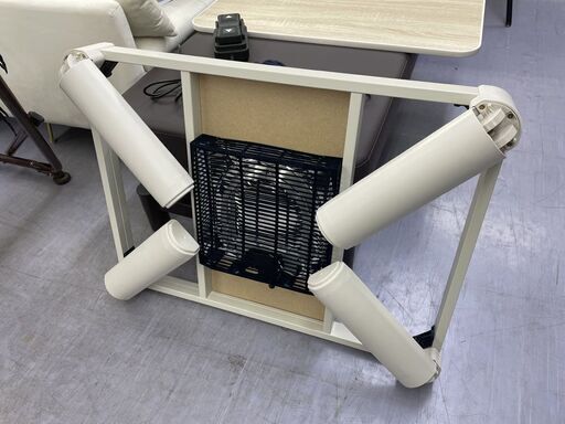 折りたたみこたつ 80×60×39ｃｍ 2021年製 YKC-F860MB リバーシブル天板 ホワイト 木目調 コタツ 炬燵 テーブル ローテブル 札幌市手稲区