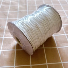 新品⭐️ 80メートル 2mm ワックスコード DIY ジュエリー ネックレス ホワイトの画像