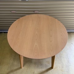 【美品】　天然木　丸テーブルの画像