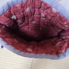 パッチワークの巾着バッグの画像