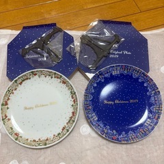 【未使用】クリスマス　皿　ケンタッキー　不二家　ペコちゃん5枚セットの画像