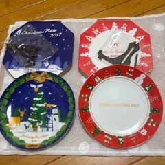 【未使用】クリスマス　皿　ケンタッキー　不二家　ペコちゃん5枚セットの画像