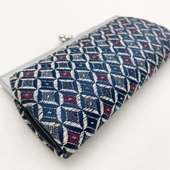 和柄のがま口財布 レトロモダンの画像