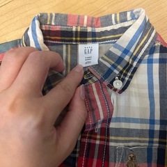 チェックシャツ　ギャップの画像