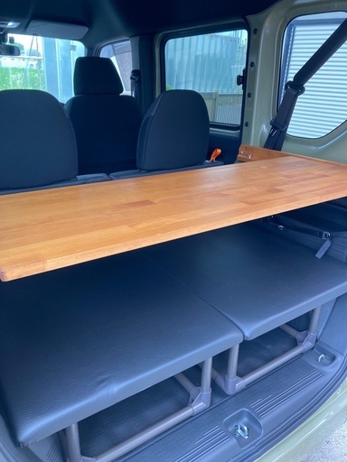 N-VAN nutsvanlife製　可動式リアテーブル　運転席側　引出し付 N-VAN】【運転席側】可動式サブテーブル付リアテーブル