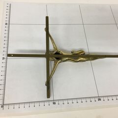 JME034S)★大特価★ヨーロッパ雑貨 十字架張付 アンティーク小物/飾り 重量320ｇ 幅：約18cm 高さ：約26.5cm  中古品【取りに来られる方限定】の画像