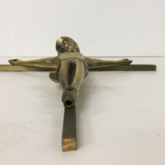 JME034S)★大特価★ヨーロッパ雑貨 十字架張付 アンティーク小物/飾り 重量320ｇ 幅：約18cm 高さ：約26.5cm  中古品【取りに来られる方限定】の画像