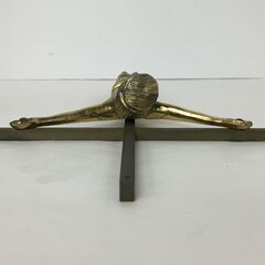 JME034S)★大特価★ヨーロッパ雑貨 十字架張付 アンティーク小物/飾り 重量320ｇ 幅：約18cm 高さ：約26.5cm  中古品【取りに来られる方限定】の画像