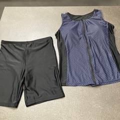 水着　レディース　ネイビー　水玉　13L