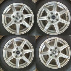 バリ溝！195/65R15 2023年国産ｽﾀｯﾄﾞﾚｽ＆ﾌﾞﾘﾁﾞｽﾄﾝｱﾙﾐ 4本の画像