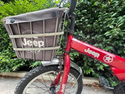 美品　Jeep 赤18インチ自転車　高崎市周辺直接引き渡し Jeep（ジープ） スタンドプレゼント 子供自転車18インチ 16インチ JE