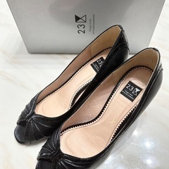 23区パンプス★24cm★黒★ピンヒール★エレガント靴★上品な靴★
