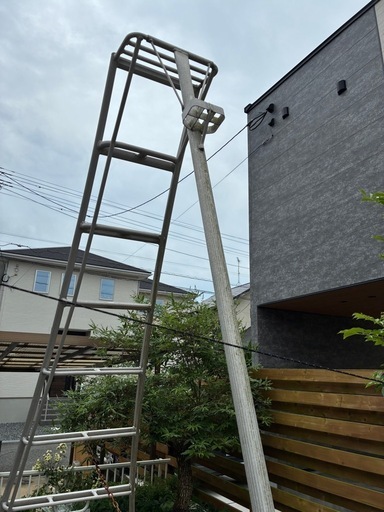 三脚脚立　10尺　ステップ付き　中古