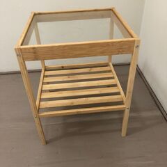 JM19966Ｋ) IKEA ガラスローテーブル<幅：約36cm...