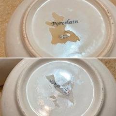 デザート皿不揃い、1回使用、5客の画像