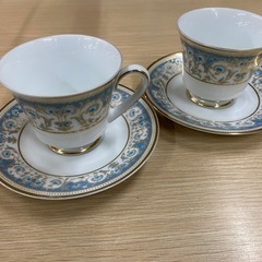  【7F12①】ノリタケ ポロネーズｶｯﾌﾟ&ｿｰｻｰ2客セット