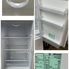 R203 ☀️ ジモティー限定価格！ 2023年製の美品！ Hisense 冷蔵庫 (175L / 右開き) HR-D1701W ⭐ 動作確認済 ⭐ クリーニング済の画像