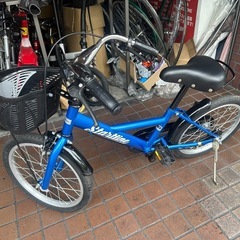 ★美品★18インチ　カゴ付き子供用自転車　ブルー
