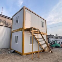 ２階建事務所や倉庫や物置にもピッタリ 保証込みプレハブハウス ユ...