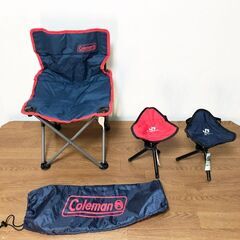 Colemanコンパクトクッションチェア ネイビー　アウトドア用...