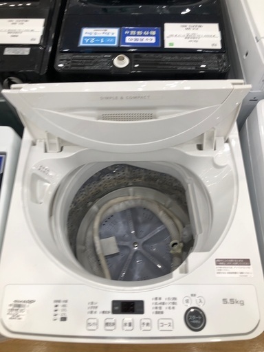 【半年間動作保証付き】SHARP 全自動洗濯機　ES-GE5E 5.5kg 2021年製