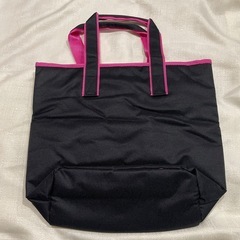 未使用　トートバッグ　　黒×ピンクの画像