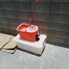 無料　まとめて！回転モップと収納ボックス