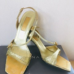 【美品】☆ＤＩＡＮＡ☆ラメ☆ミュール☆23.5cm☆ゴールドの画像