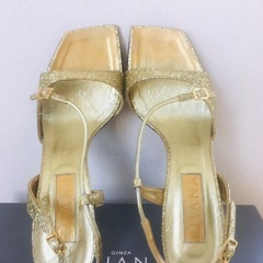 【美品】☆ＤＩＡＮＡ☆ラメ☆ミュール☆23.5cm☆ゴールドの画像