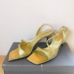 【美品】☆ＤＩＡＮＡ☆ラメ☆ミュール☆23.5cm☆ゴールド