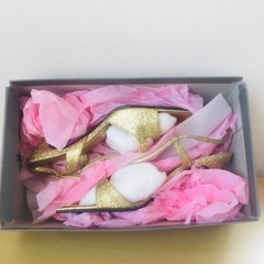 【美品】☆ＤＩＡＮＡ☆ラメ☆ミュール☆23.5cm☆ゴールドの画像
