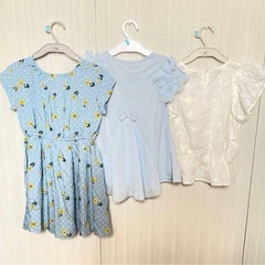 新品　120サイズ　カットソー　半袖　まとめ売り　ワンピース　トップス Tシャツの画像