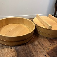 木桶 お櫃 2個セット 35cm 33cm　寿司めしの画像