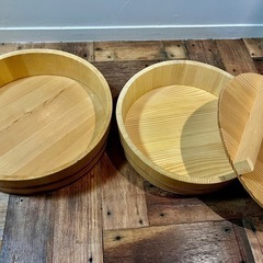木桶 お櫃 2個セット 35cm 33cm　寿司めしの画像