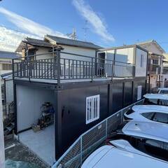 下に車、上にハウスの特別仕様 建確取得可能鋼材を使用で安心 保証もアリ ユニットハウス プレハブハウス 全国OKの画像